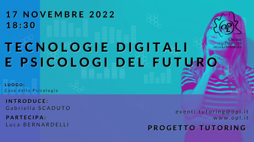 immagine articolo Tecnologie digitali e psicologi del futuro