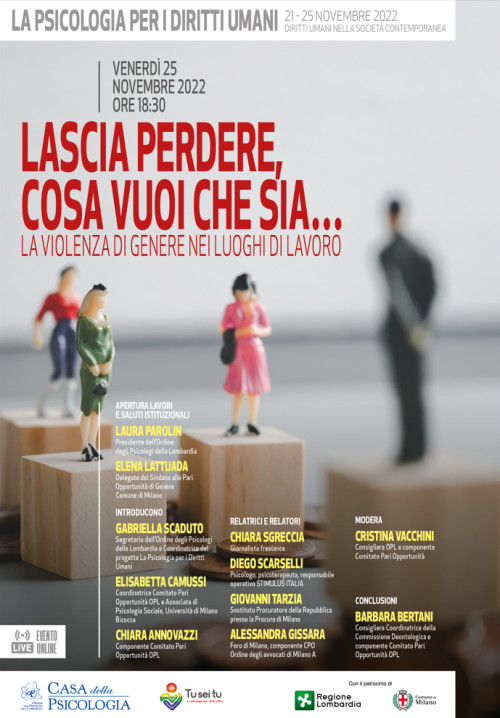 immagine articolo Lascia perdere, cosa vuoi che sia… La violenza di genere nei luoghi di lavoro