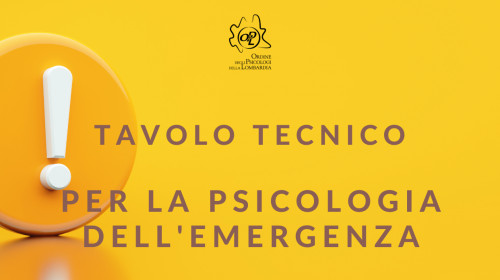 Tavolo Tecnico Psicologia dell'Emergenza