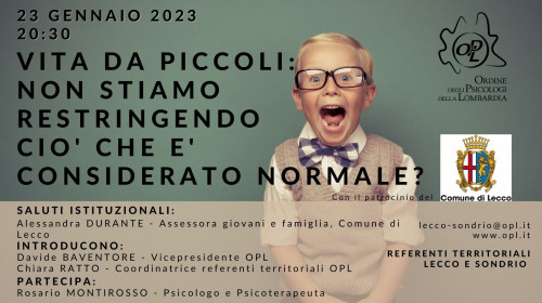 immagine articolo LECCO - Vita da piccoli: non stiamo restringendo ciò che è considerato normale?