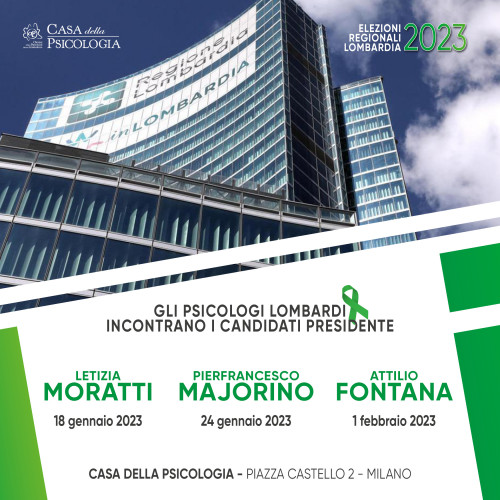 immagine articolo ELEZIONI REGIONALI LOMBARDIA 2023 - GLI PSICOLOGI LOMBARDI INCONTRANO I CANDIDATI PRESIDENTE