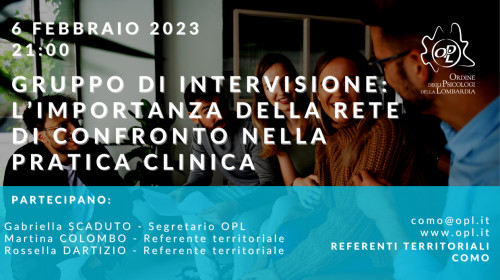 immagine articolo COMO - Gruppo di intervisione: l’importanza della rete di confronto nella pratica clinica