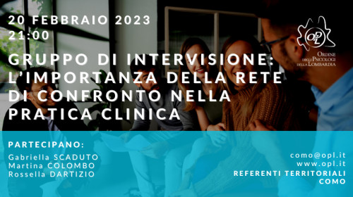 immagine articolo COMO - Gruppo di intervisione: l’importanza della rete di confronto nella pratica clinica
