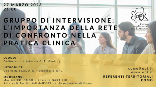 immagine articolo COMO - Gruppo di intervisione: l’importanza della rete di confronto nella pratica clinica