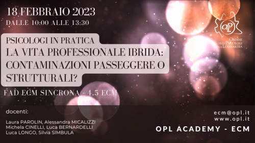 imamgine Psicologi in pratica. La vita professionale ibrida: contaminazioni passeggere o strutturali? formazione