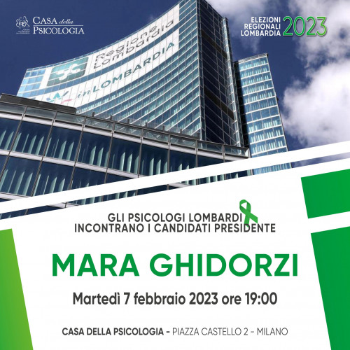 immagine articolo ELEZIONI REGIONALI LOMBARDIA 2023 - GLI PSICOLOGI LOMBARDI INCONTRANO MARA GHIDORZI