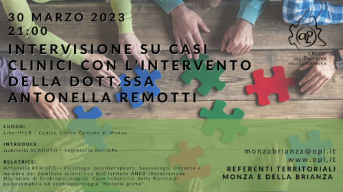 immagine articolo MONZA E BRIANZA - Intervisione su casi clinici con l’intervento della dott.ssa Antonella Remotti