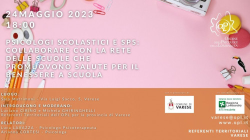 immagine articolo VARESE - Psicologi scolastici e SPS: collaborare con la Rete delle Scuole che Promuovono Salute
