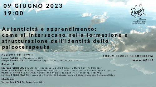 immagine articolo Autenticità e apprendimento: come si intersecano  nella formazione e strutturazione dell’identità dello psicoterapeuta (Evento di inaugurazione Forum delle Scuole di Psicoterapia 2023)