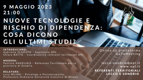 immagine articolo SONDRIO - Nuove tecnologie e rischio di dipendenza: cosa dicono gli ultimi studi?