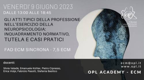 imamgine Gli atti tipici della professione nell’esercizio della neuropsicologia: inquadramento normativo, tutela e casi pratici formazione