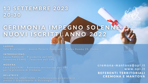 immagine articolo CREMONA - Cerimonia impegno solenne nuovi iscritti anni 2022