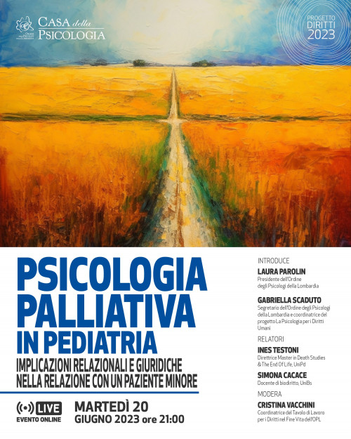 immagine articolo Psicologia palliativa in pediatria. Implicazioni relazionali e giuridiche nella relazione con un paziente minore