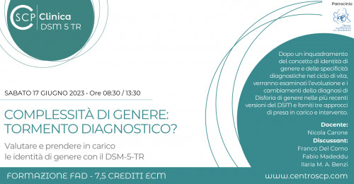 immagine articolo Complessità di genere: tormento diagnostico?
Valutare e prendere in carico le identità di genere con il DSM-5-TR