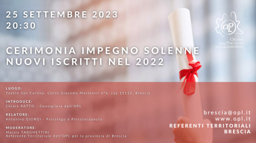immagine articolo BRESCIA – Cerimonia impegno solenne nuovi iscritti nel 2022