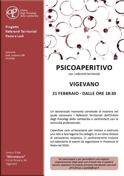 immagine articolo VIGEVANO - Psicoaperitivo con i referenti territoriali