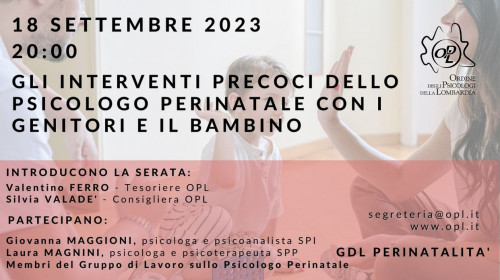immagine articolo Gli interventi precoci dello psicologo perinatale con i genitori e il bambino