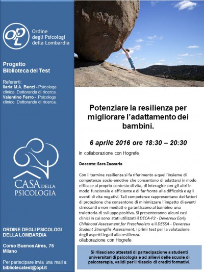 immagine articolo Potenziare la resilienza per migliorare l’adattamento dei bambini – Biblioteca dei Test
