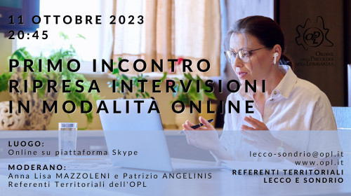 immagine articolo LECCO - SONDRIO - Primo incontro ripresa Intervisioni in modalità online