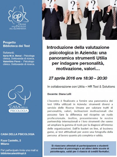 immagine articolo Introduzione della valutazione psicologica in Azienda: una panoramica strumenti Utilia per indagare personalità, motivazione, valori…
