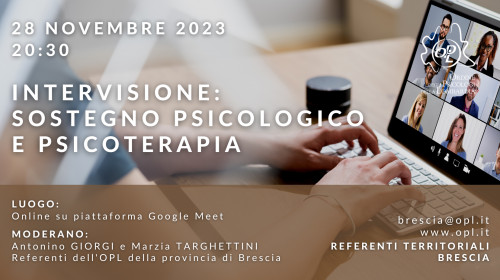 immagine articolo Brescia – Intervisione: sostegno psicologico e psicoterapia