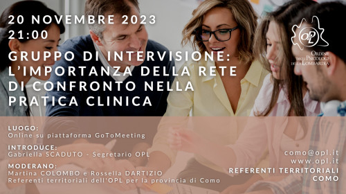 immagine articolo COMO - Gruppo di intervisione: l’importanza della rete di confronto nella pratica clinica
