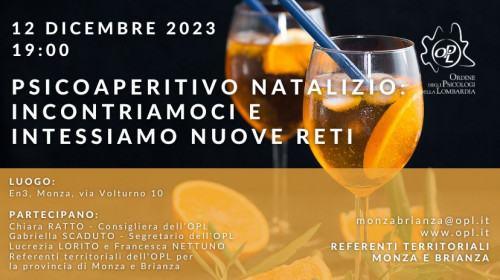 immagine articolo Monza Brianza – Psicoaperitivo natalizio: incontriamoci e intessiamo nuove reti