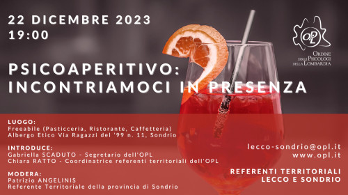 immagine articolo SONDRIO – Psicoaperitivo: incontriamoci in presenza