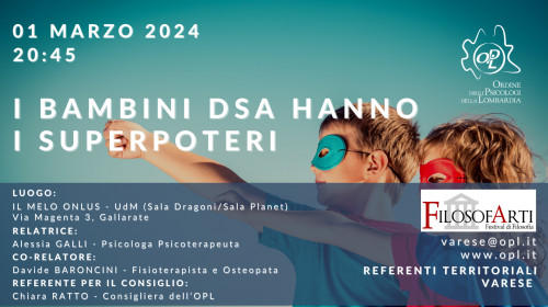 immagine articolo VARESE – I bambini DSA hanno i superpoteri