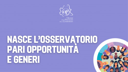 Nasce l’Osservatorio Pari Opportunità e Generi