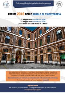 Forum 2016 delle scuole di Psicoterapia