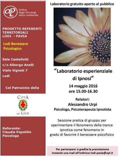 immagine articolo LODI - Laboratorio esperienziale di Ipnosi - Rassegna Benessere Psicologico primavera 2016