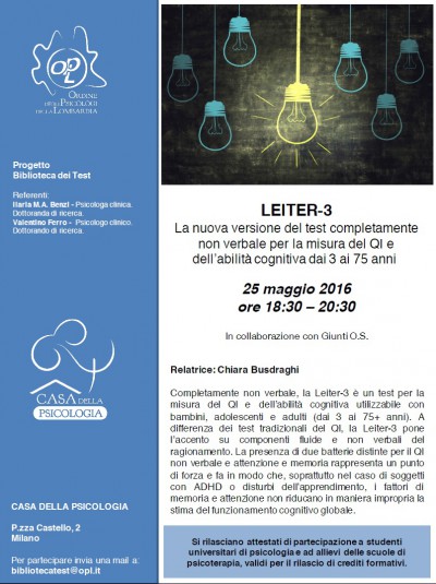 immagine articolo LEITER-3 La nuova versione del test completamente non verbale per la misura del QI e dell’abilità cognitiva dai 3 ai 75 anni