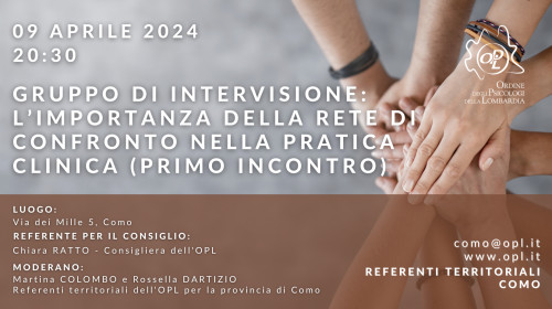 immagine articolo Como - Gruppo di intervisione: l’importanza della rete di confronto nella pratica clinica
