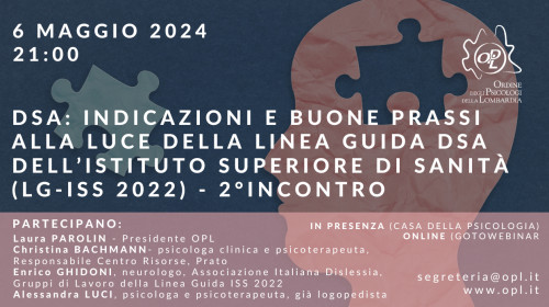 immagine articolo DSA: indicazioni e buone prassi alla luce della Linea Guida DSA dell’Istituto Superiore di Sanità (LG-ISS 2022) – 2° incontro