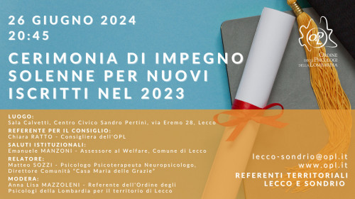 immagine articolo LECCO - Cerimonia di impegno solenne per nuovi iscritti nel 2023