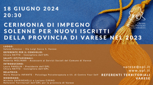 immagine articolo VARESE – Cerimonia di impegno solenne per nuovi iscritti della provincia di Varese nel 2023