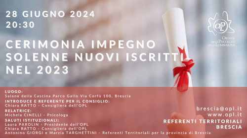 immagine articolo BRESCIA – Cerimonia impegno solenne nuovi iscritti nel 2023