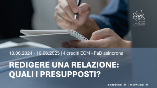imamgine Redigere una Relazione: quali i presupposti? formazione