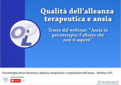 Psicoterapia breve dinamica: alleanza terapeutica e regolazione dell’ansia - estratto