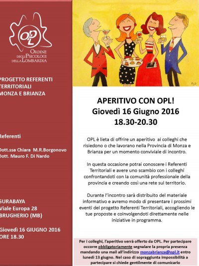 immagine articolo BRUGHERIO - Aperitivo con OPL!