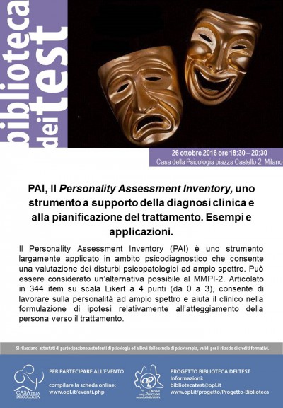 immagine articolo Biblioteca dei Test: PAI, Il Personality Assessment Inventory, uno strumento a supporto della diagnosi clinica e alla pianificazione del trattamento. Esempi e applicazioni
