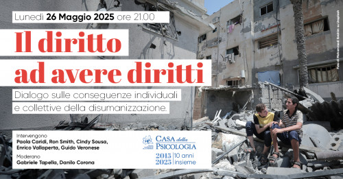 immagine articolo Il diritto ad avere diritti
Dialogo sulle conseguenze individuali e collettive della disumanizzazione