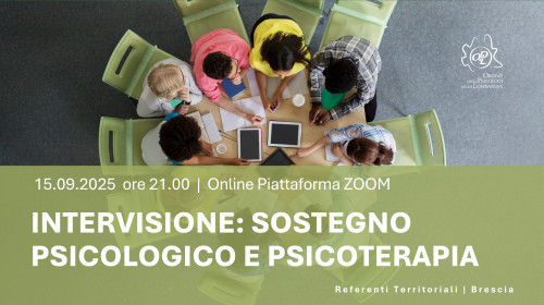 immagine articolo BRESCIA - Intervisione: sostegno psicologico e psicoterapia