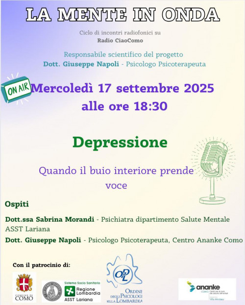 immagine articolo La Mente in onda. Ciclo di incontri radiofonici su radio CiaoComo