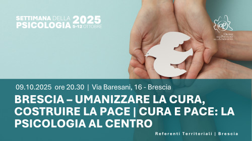 immagine articolo Brescia – Umanizzare la cura, costruire la pace” / “Cura e pace: la psicologia al centro