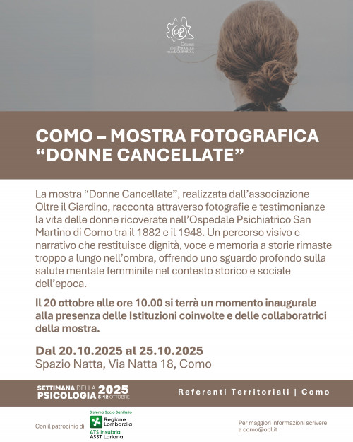 immagine articolo COMO  – Mostra fotografica “Donne Cancellate”
