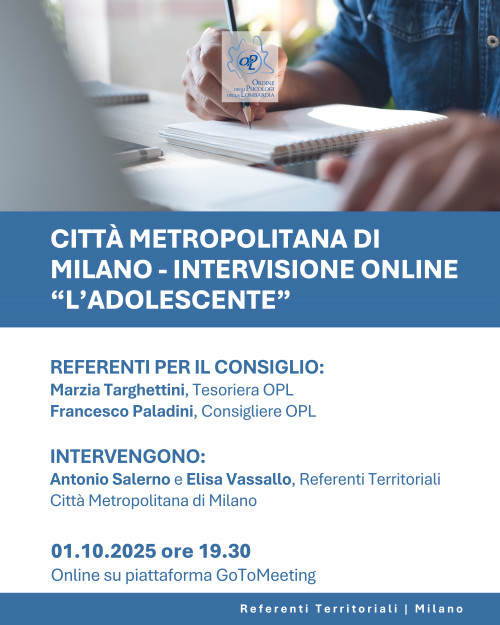 immagine articolo Città metropolitana di Milano - Intervisione  online “L’adolescente”