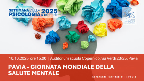immagine articolo PAVIA - Giornata Mondiale della Salute Mentale