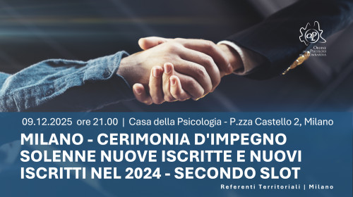immagine articolo MILANO - Cerimonia d'impegno solenne nuove iscritte e nuovi iscritti nel 2024 - SECONDO SLOT